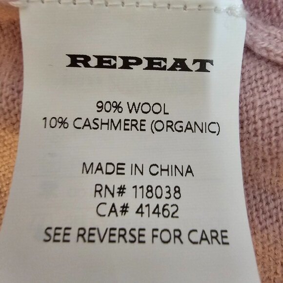 Nwt REPEAT  Cashmere Pink Cardigan Lg-XL - Picture 11 of 11